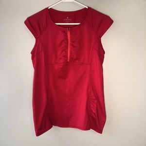 Athleta Half Zip Ruched Tank